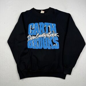 Vintage Garth Brooks Sweatshirt Mens Large Black Crewneck Fruit Of The Loom 90s